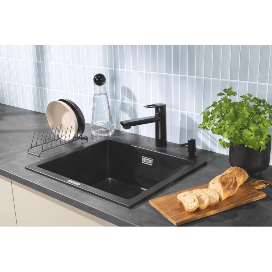 GROHE 1021652430 - CONTEMPORARY Liquid Soap Dispenser 500 ml, stainless steel/black