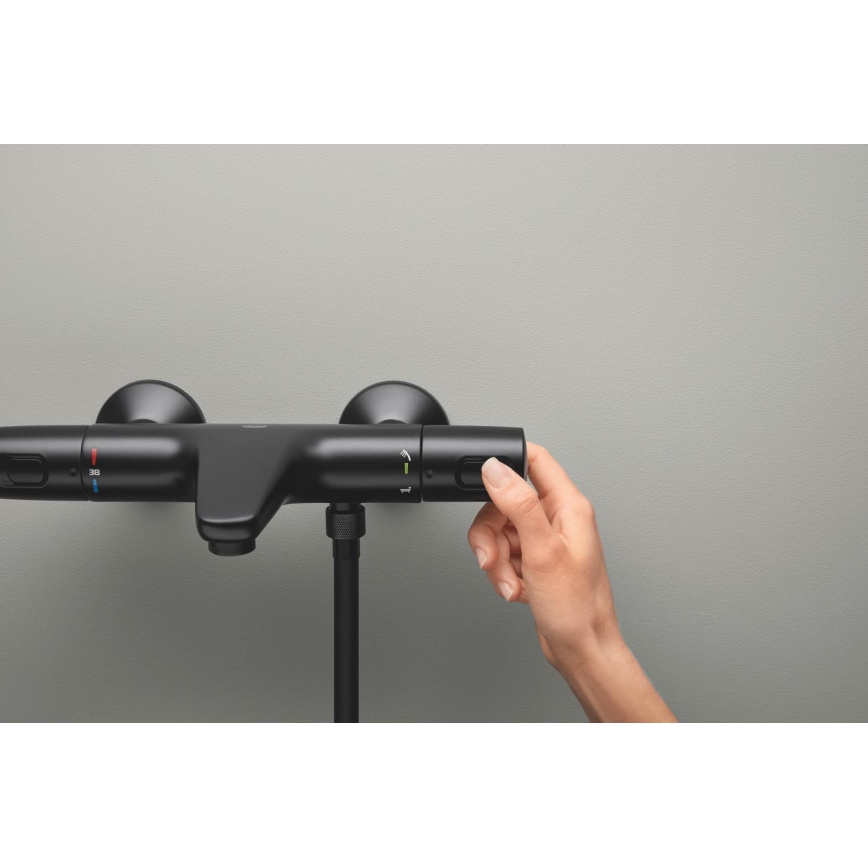 GROHE 1022162432 - PRECISION TREND DN 15 Thermostatic Bath Mixer, Black