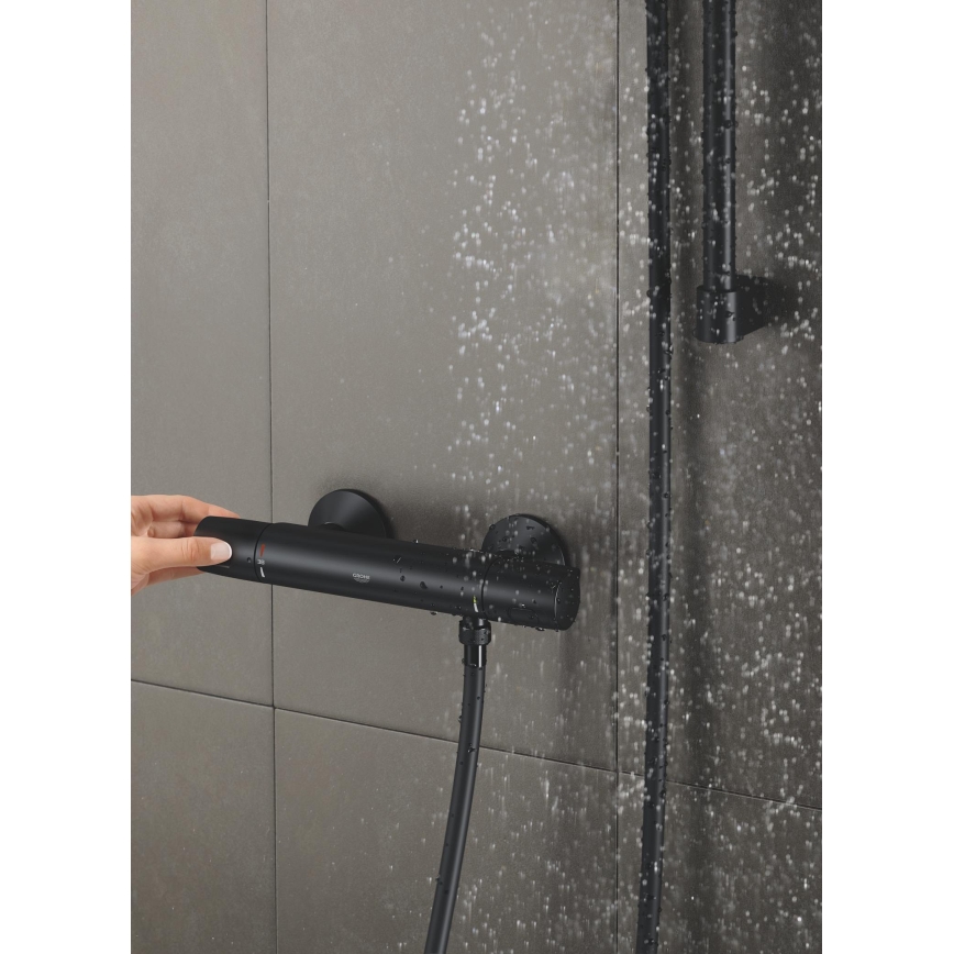 GROHE 1022172432 - PRECISION TREND Thermostatic Shower Mixer, Black
