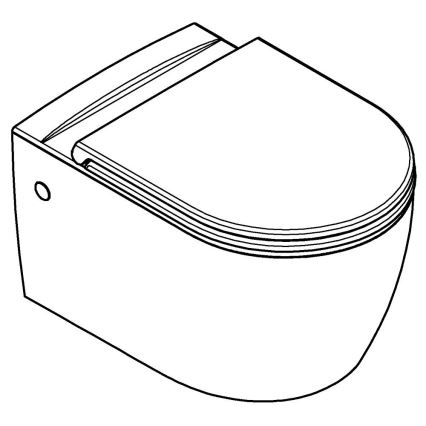 GROHE 103848SH00 - Wall-hung toilet START ROUND CERAMIC 368 × 543 mm durable white