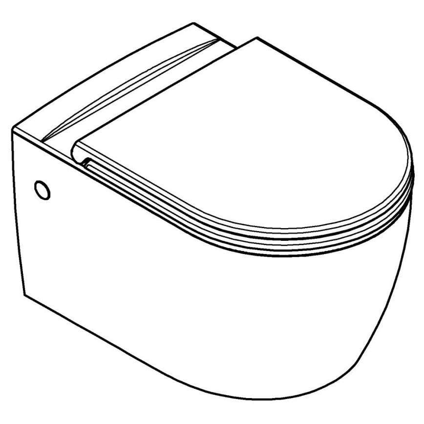 GROHE 103848SH00 - Wall-hung toilet START ROUND CERAMIC 368 × 543 mm durable white