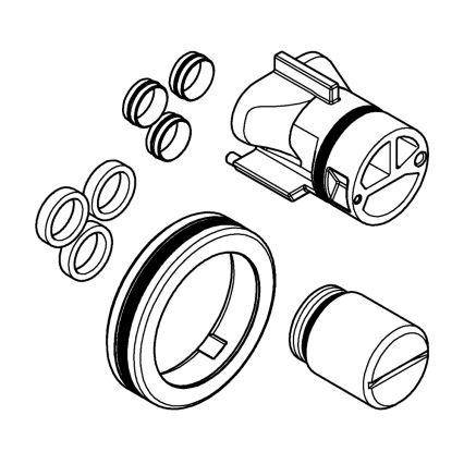 GROHE 12701001 - Adapter for fixed faucets, polished chrome