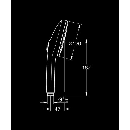GROHE 1348640000 - VITALIO JOY+ 120 mm Hand Shower, Polished Chrome