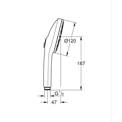 GROHE 134864GN00 - VITALIO JOY+ 120 mm Hand Shower, Gold