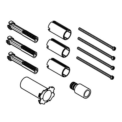 GROHE 14048000 - Extension Set RAPIDO 1” StarLight Polished Chrome