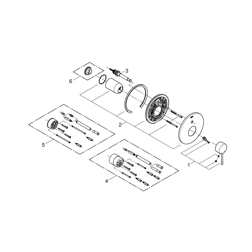 GROHE 19285001 - ESSENCE Bath Mixer, Polished Chrome