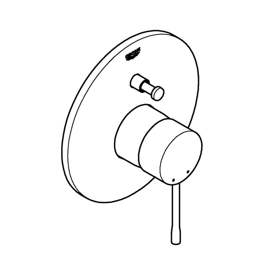 GROHE 19285001 - ESSENCE Bath Mixer, Polished Chrome