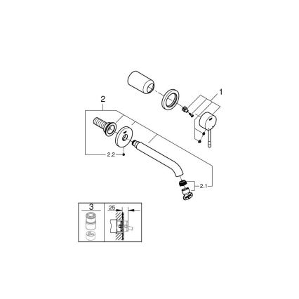 GROHE 19408DL1 - ESSENCE 2-hole basin mixer 183 mm, Bronze