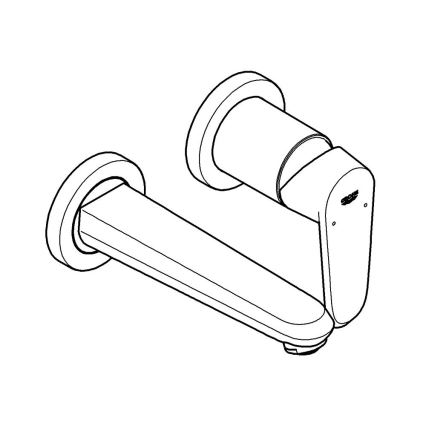 GROHE 19573002 - EURODISC COSMOPOLITAN 11x17 cm 2-hole basin mixer, chrome