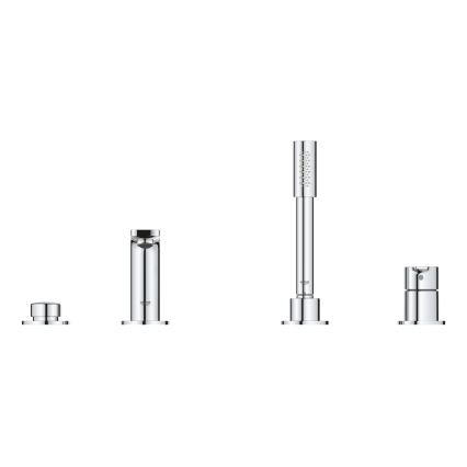 GROHE 19577001 - LINEARE four-hole bath mixer set, polished chrome