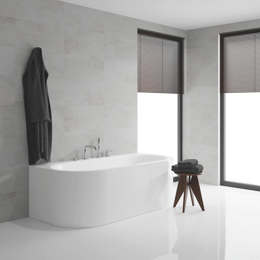 GROHE 19578001 - ESSENCE 197 mm 4-hole bath mixer set, polished chrome finish