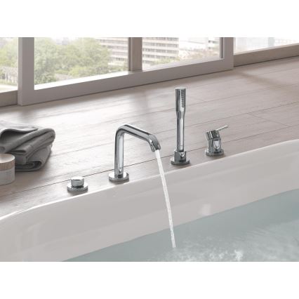 GROHE 19578001 - ESSENCE 197 mm 4-hole bath mixer set, polished chrome finish