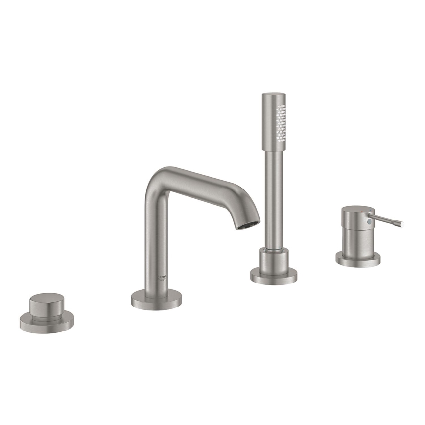 GROHE 19578DC1 - ESSENCE Four-Hole Bath Mixer Set, Stainless Steel