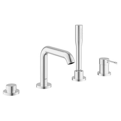 GROHE 19578DC1 - ESSENCE Four-Hole Bath Mixer Set, Stainless Steel