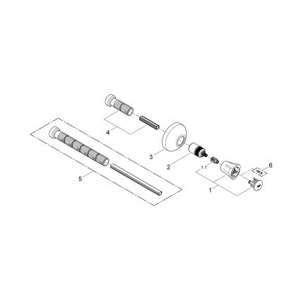 GROHE 19808001 - COSTA L Concealed Valve Trim, Polished Chrome