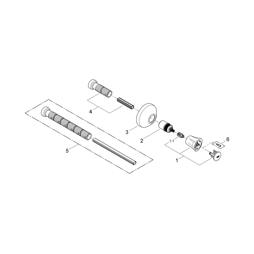 GROHE 19809001 - Trim for COSTA L concealed valve, polished chrome