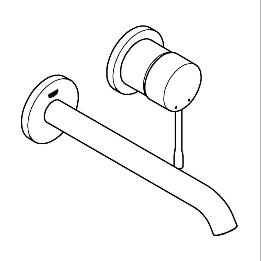 GROHE 19967AL1 - ESSENCE 230 mm basin mixer for concealed installation, graphite