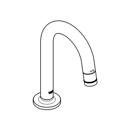 GROHE 20201000 - UNIVERSAL Deck-mounted Valve 113 mm, Polished Chrome