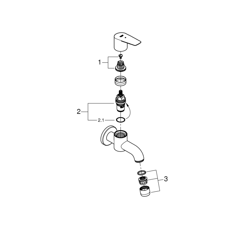 GROHE 20238001 - DN 15 drain valve, polished chrome