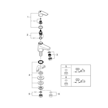 GROHE 20577000 - START FLOW deck-mounted valve DN 15, polished chrome