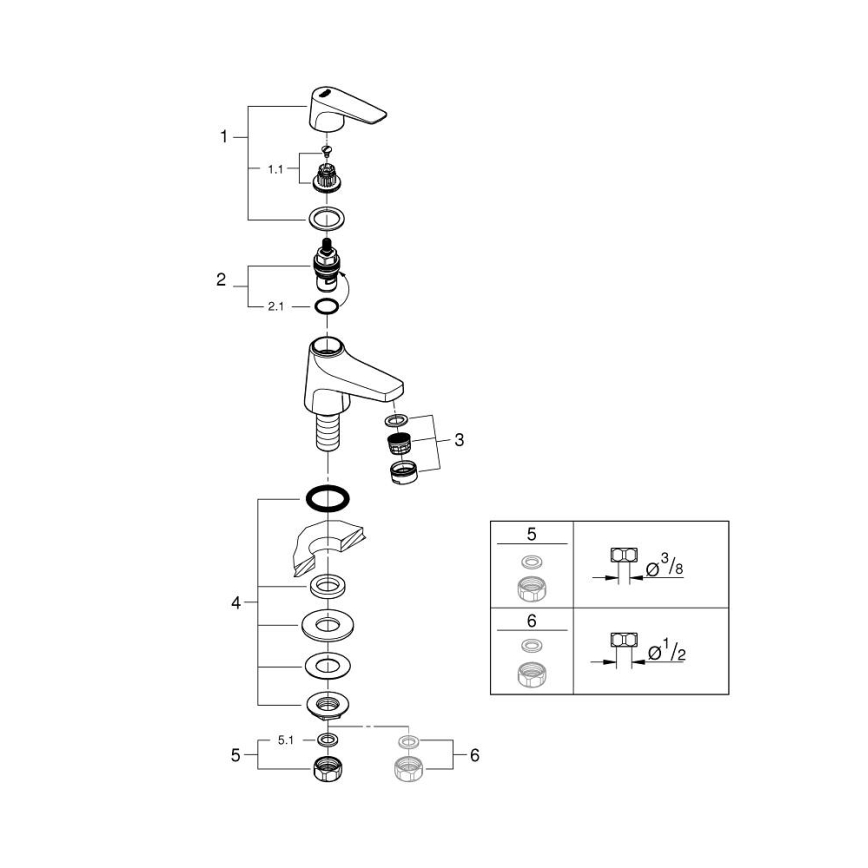 GROHE 20577000 - START FLOW deck-mounted valve DN 15, polished chrome