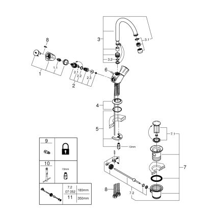 GROHE 21375001 - COSTA L Basin Mixer, Polished Chrome