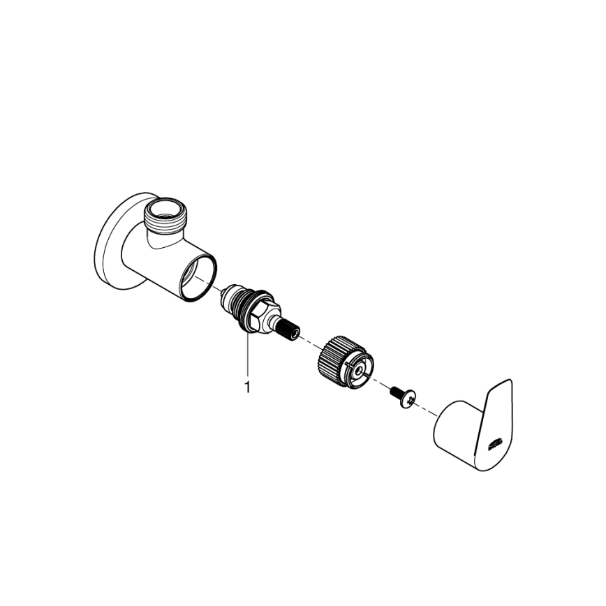 GROHE 22009001 - DN 15 Angle Valve, Polished Chrome