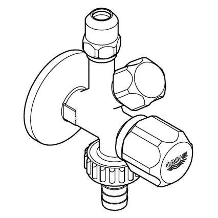 GROHE 22035000 - UNIVERSAL combination angle valve DN 15, polished chrome