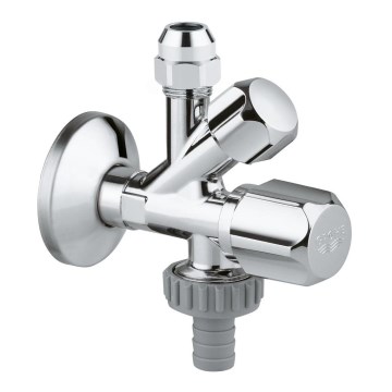 GROHE 22036000 - ORIGINAL WAS® DN 15 Combination Angle Valve, Polished Chrome