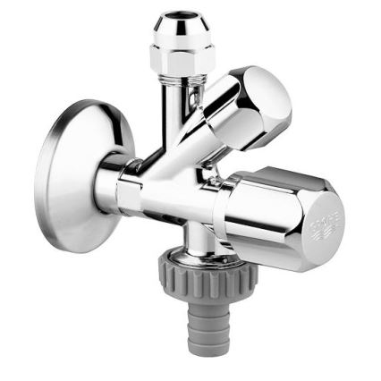 GROHE 22036000 - ORIGINAL WAS® DN 15 Combination Angle Valve, Polished Chrome