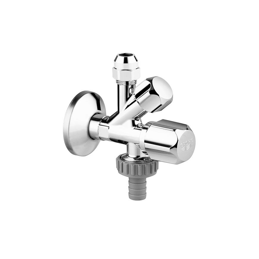 GROHE 22036000 - ORIGINAL WAS® DN 15 Combination Angle Valve, Polished Chrome