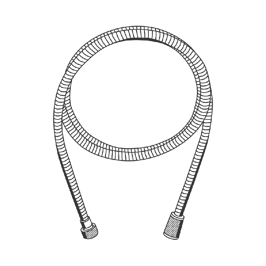 GROHE 22107000 - VITALIOFLEX METAL 2000 mm Shower Hose, Polished Chrome