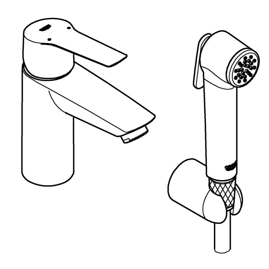 GROHE 23123003 - START 165 mm basin mixer, polished chrome