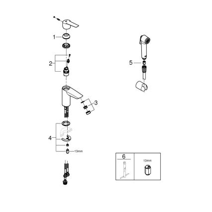 GROHE 231232433 - START Basin Mixer DN 15, Size S, Black