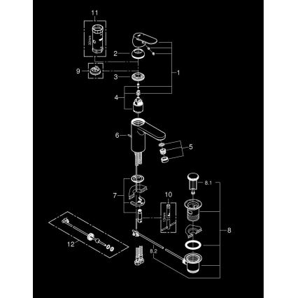 GROHE 23325000 - EUROSMART COSMOPOLITAN Basin Mixer Size M Chrome