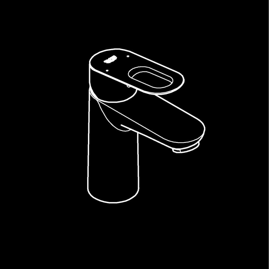 GROHE 23337000 - BAULOOP DN 15 Basin Mixer, Polished Chrome