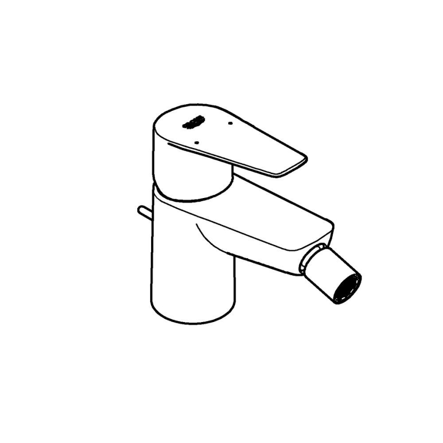 GROHE 23345001 - START EDGE Bidet Mixer, Polished Chrome