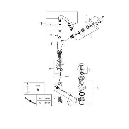 GROHE 23462GN1 - ESSENCE Basin Mixer DN 15, Size M, Gold