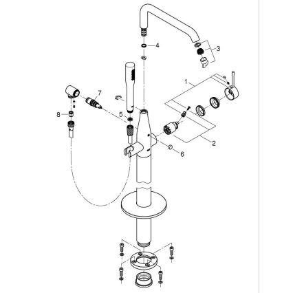 GROHE 23491001 - ESSENCE 277 mm Bath Mixer, Polished Chrome