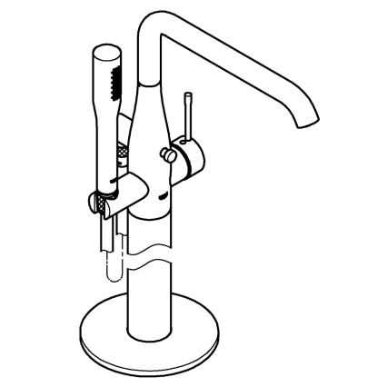 GROHE 23491001 - ESSENCE 277 mm Bath Mixer, Polished Chrome