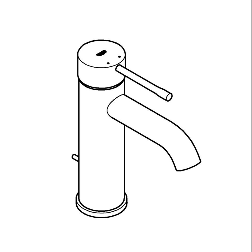 GROHE 23589AL1 - ESSENCE Washbasin Mixer, Size S, Graphite