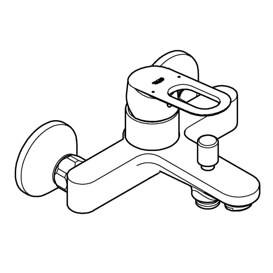 GROHE 23603000 - BAULOOP Bath Mixer DN 15, Polished Chrome