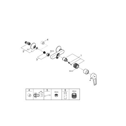 GROHE 23634001 - DN 15 Shower Mixer, Polished Chrome