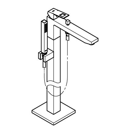 GROHE 23672001 - EUROCUBE 298 mm Bath Mixer, Polished Chrome
