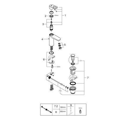 GROHE 23762000 - BAULOOP Basin Mixer DN 15 Polished Chrome