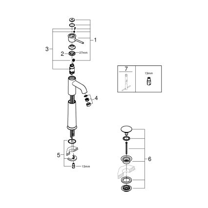 GROHE 23784000 - START CLASSIC basin mixer 357 mm polished chrome
