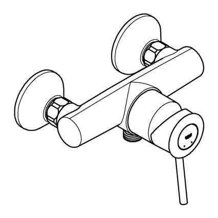 GROHE 23786000 - START CLASSIC 150 mm Shower Mixer, Polished Chrome