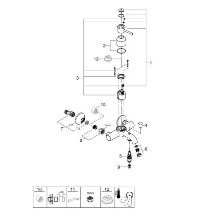 GROHE 23787000 - START CLASSIC Bath Mixer DN 15, Polished Chrome