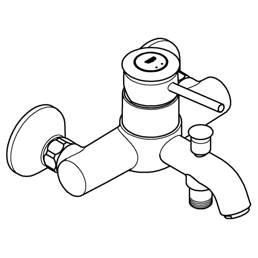 GROHE 23787000 - START CLASSIC Bath Mixer DN 15, Polished Chrome