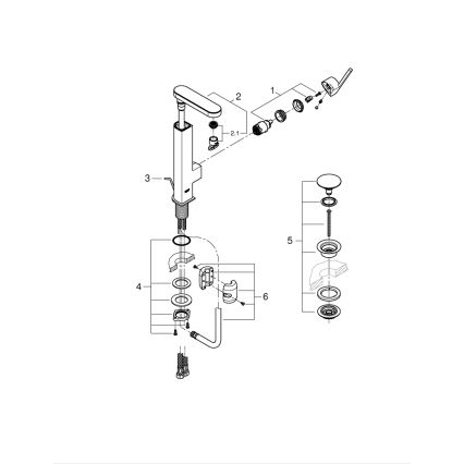 GROHE 23844003 - PLUS Basin Mixer, Size L, Polished Chrome